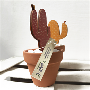 Cactus Saguaro in legno, bomboniera e oggetto d'arredo - cactus vaso H14 -  Le Graffe shop