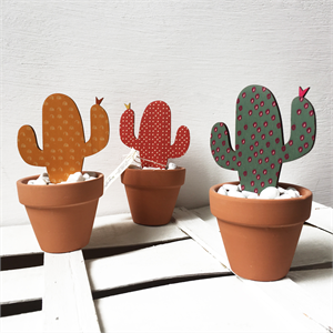 Cactus Saguaro in legno, bomboniera e oggetto d'arredo - cactus vaso H14 -  Le Graffe shop